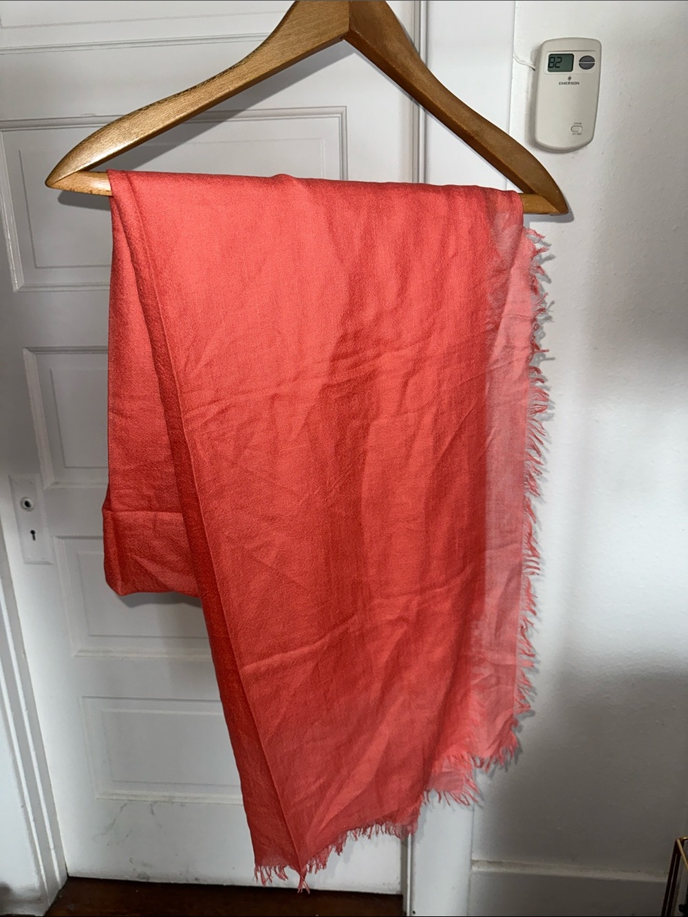 Women's Silk Cashmere Coral Wrap scarf about 72” by 28”